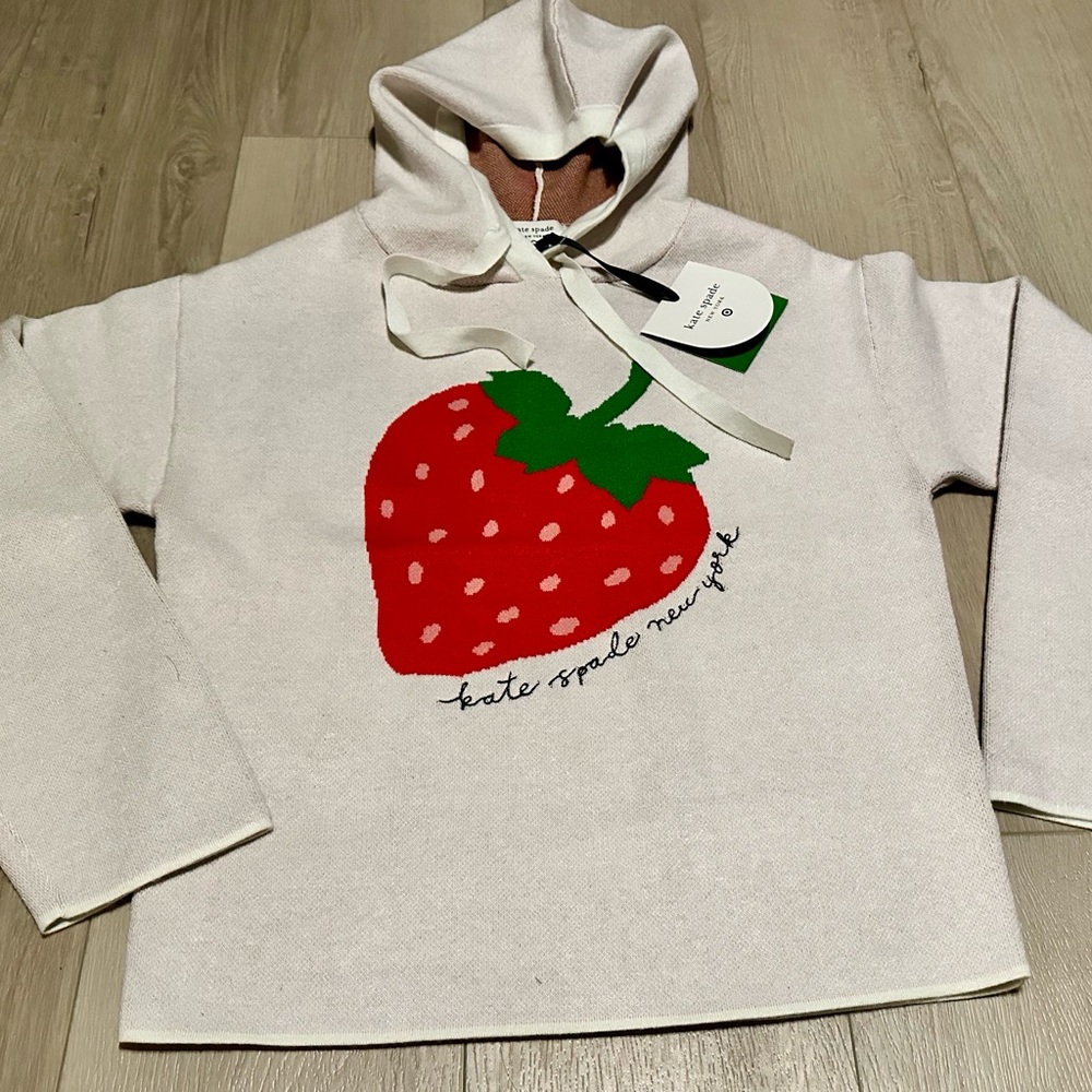 Kate Spade x Target Strawberry Hooded Sweatshirt - Cream